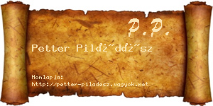 Petter Piládész névjegykártya
